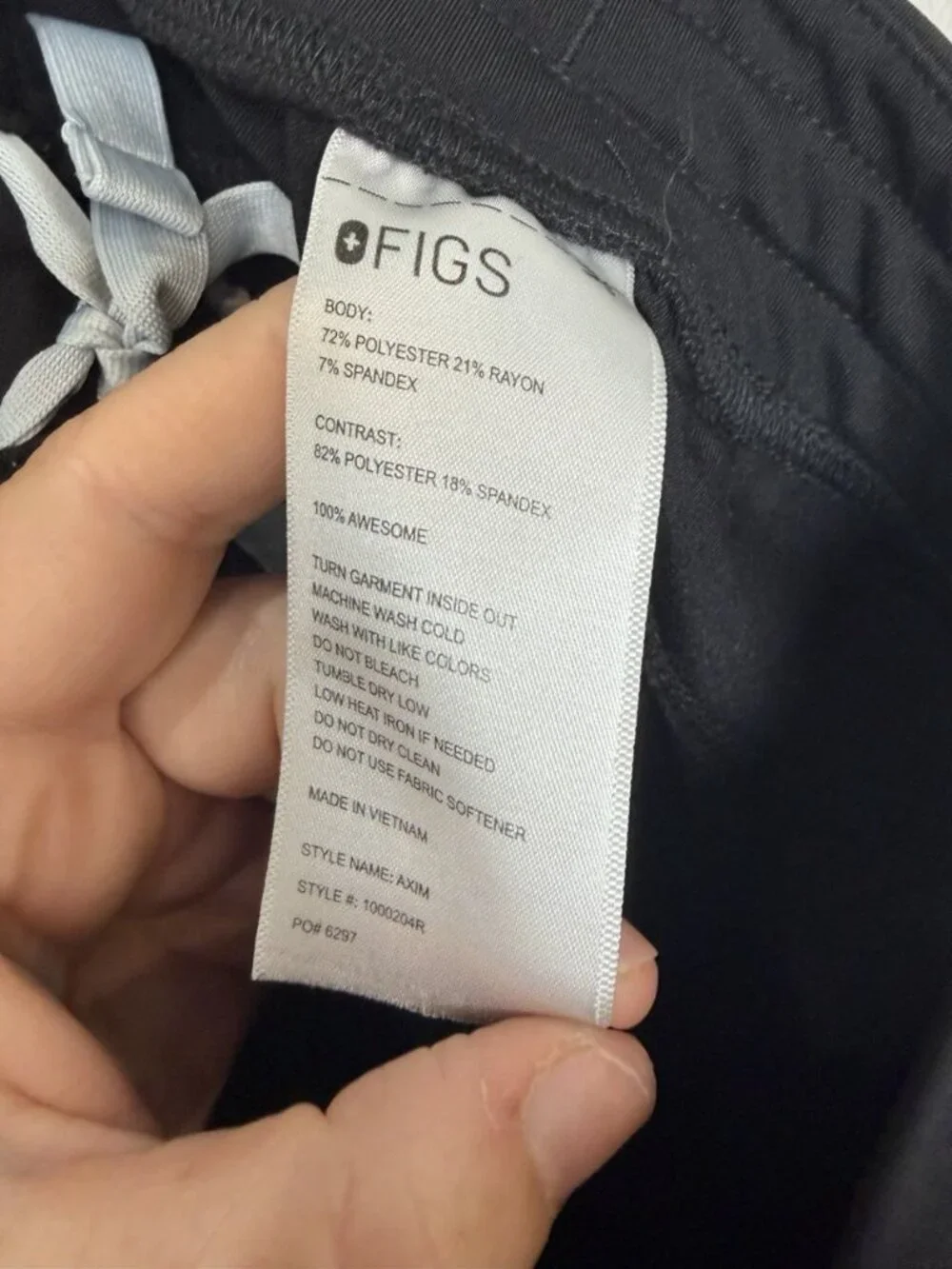FIGS AXIM Cargo Scrub Pants Black Men’s Size XL Healthcare Nurse Medical